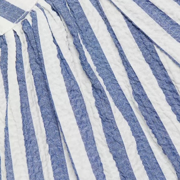 Veronica Beard Judith Striped Cotton Blouse - Picture 6 of 11